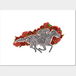 Kentucky Derby, Run for the roses, Horse Racing, KY state design, gift idea Posters and Art